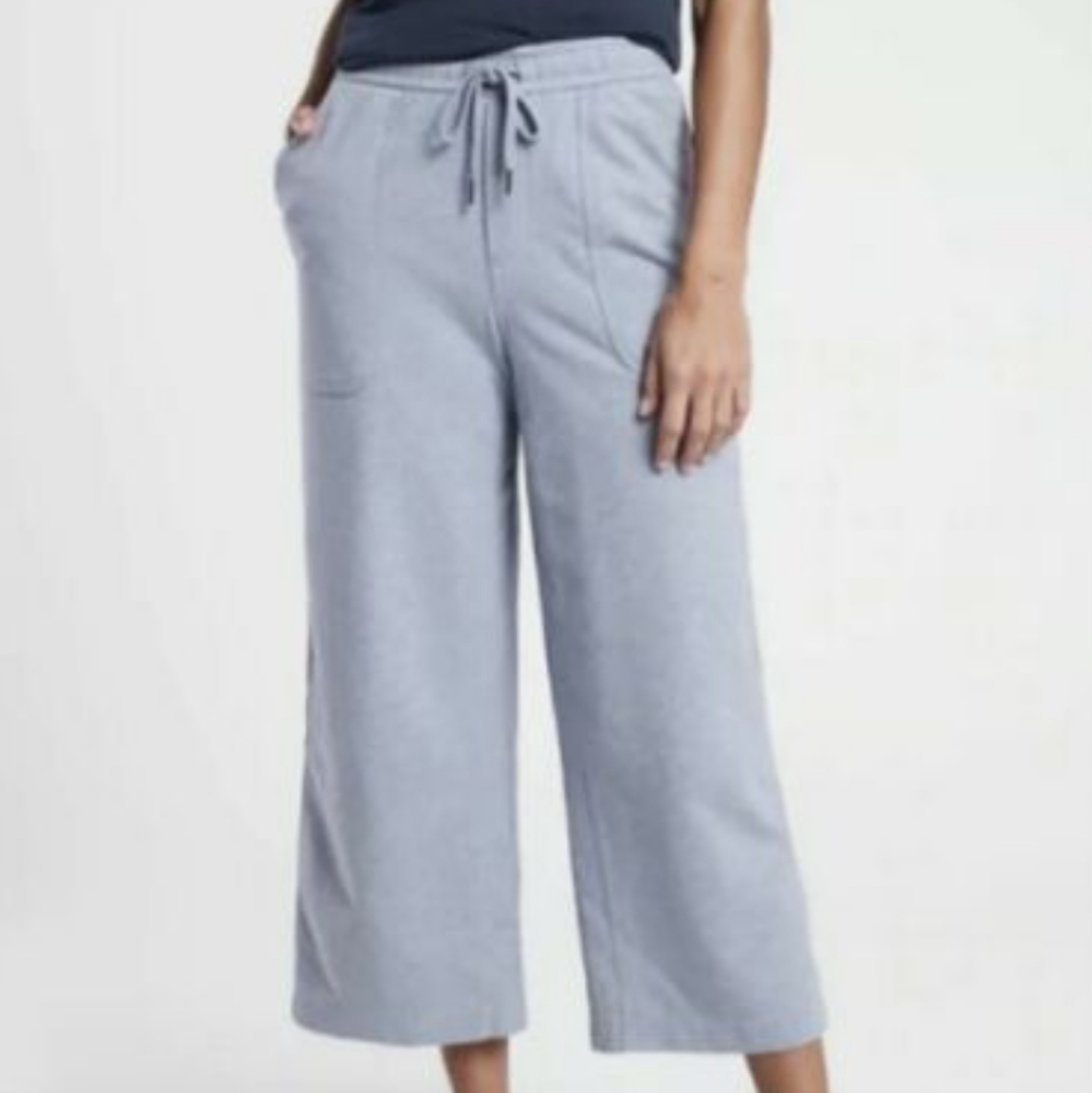 Athleta Farallon Heathered wide leg crop pants
